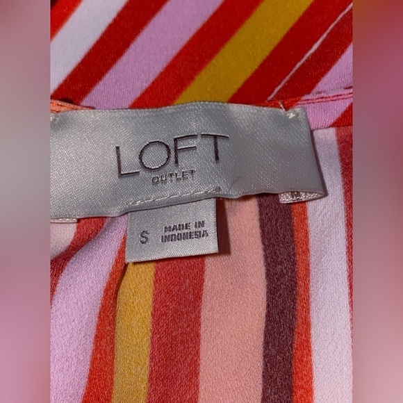 Loft Women Striped Sleeveless Maxi Dress S Boho Colorful Festive Beachy‎ - Picture 3 of 6